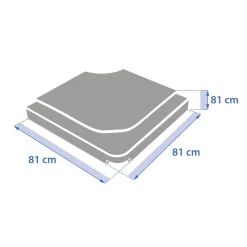 Placa para base guarda-sol antracite 25kg