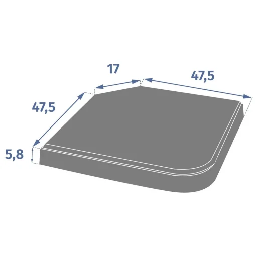 Placa para base guarda-sol EDYNO cinzento 25kg