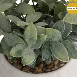 Planta artifical com vaso em cerâmica