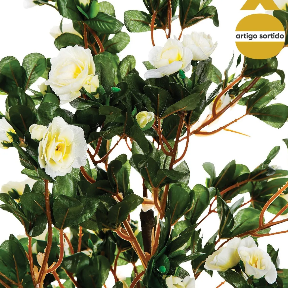 Planta azálea artificial com vaso