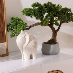 Planta bonsai artificial com vaso 45cm