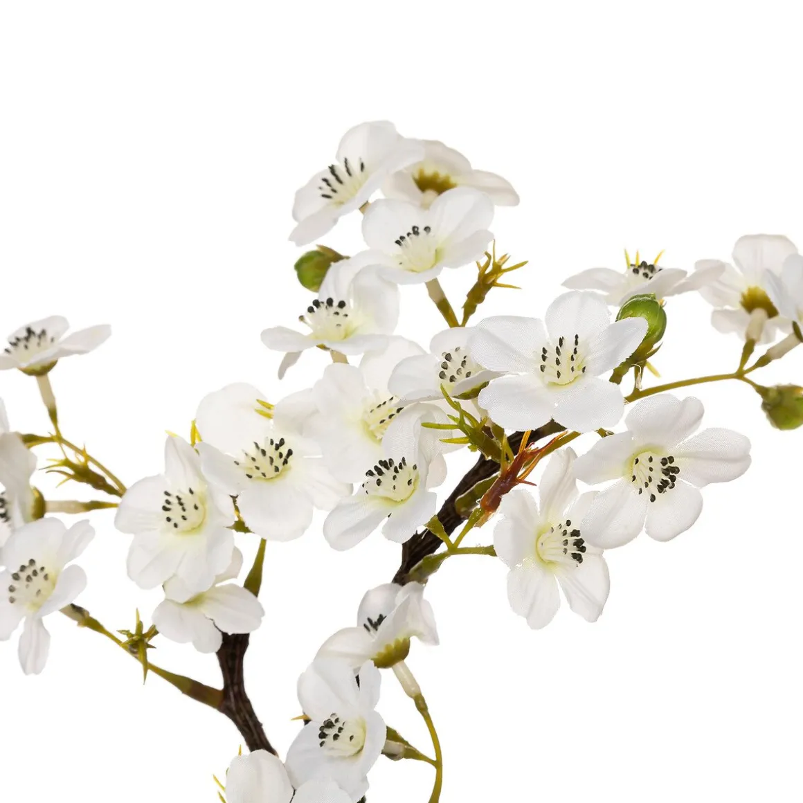 Planta cerejeira branca artificial 26cm