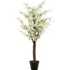 Planta cerejeira branca com vaso