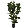 Planta ficus verde escura artificial 120cm