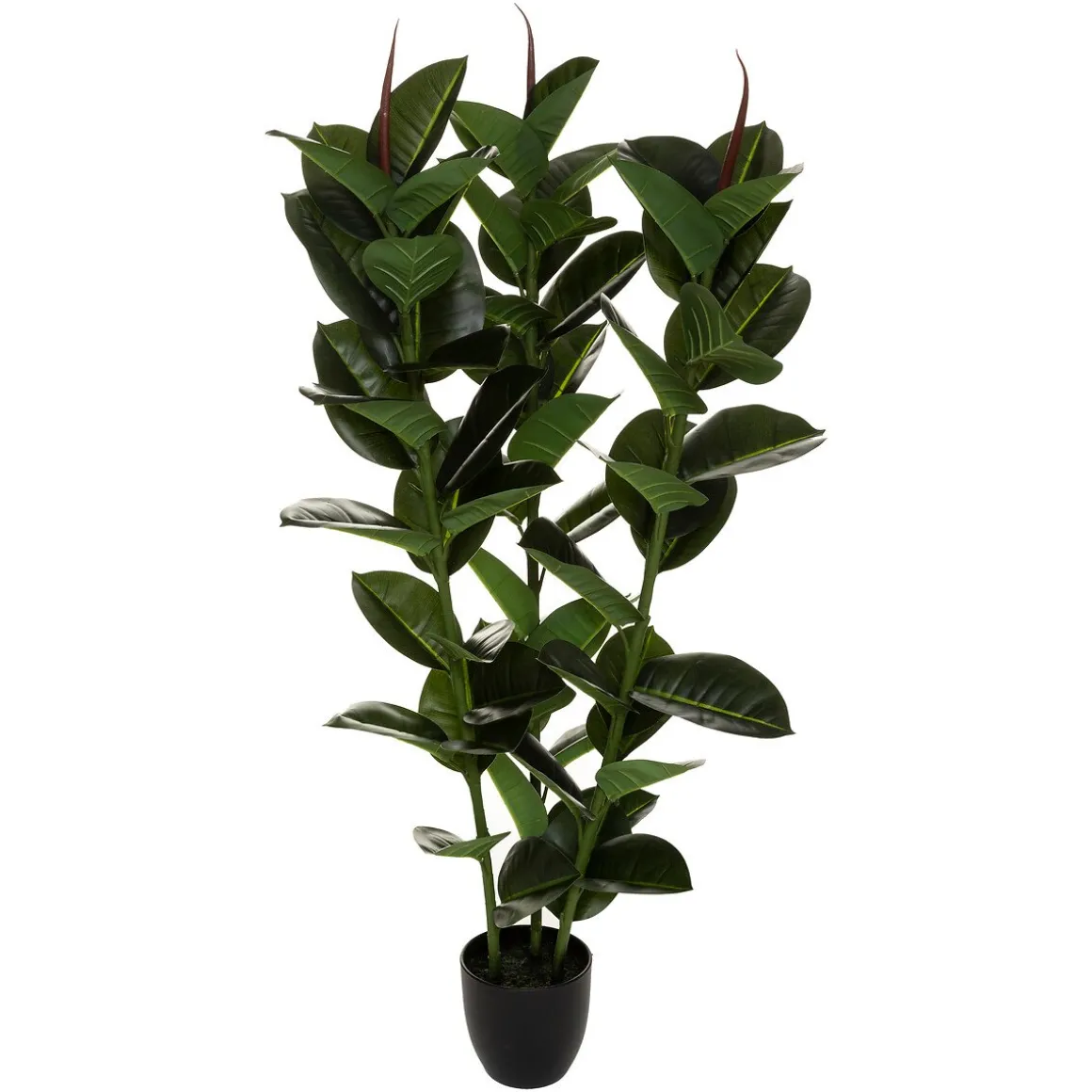 Planta ficus verde escura artificial 120cm