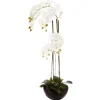 Planta orquídea branca com vaso 110cm