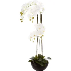 Planta orquídea branca com vaso 110cm