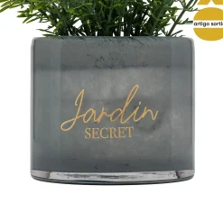 Planta suculenta TAYLI de vidro 18cm