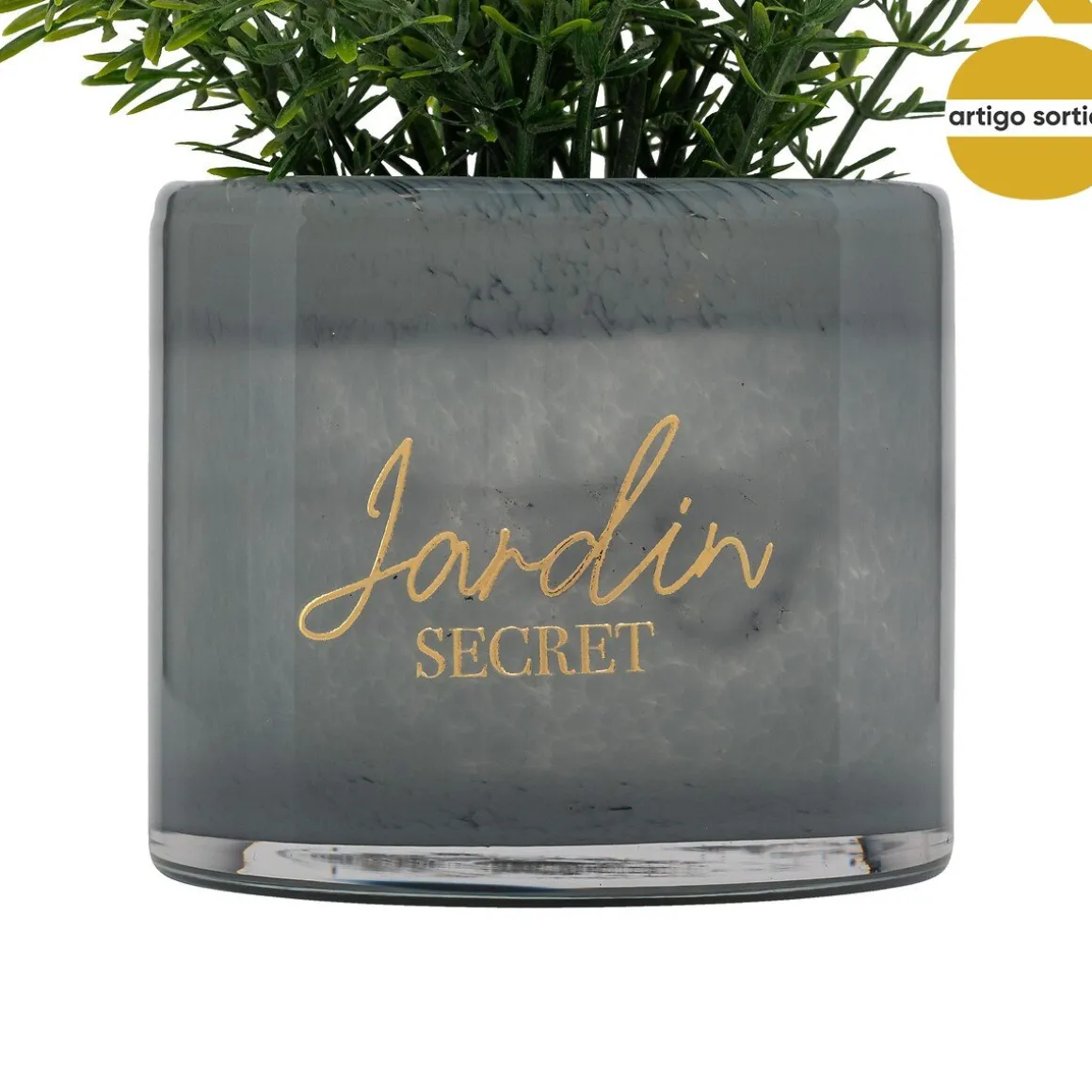 Planta suculenta TAYLI de vidro 18cm