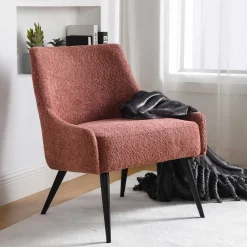 Poltrona ARIEL em tecido rosa
