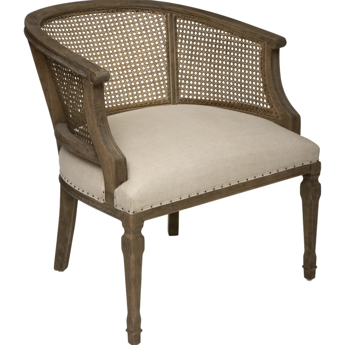 Poltrona CLEON castanha em madeira