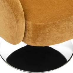 Poltrona EDITH com pelo bouclé ocre