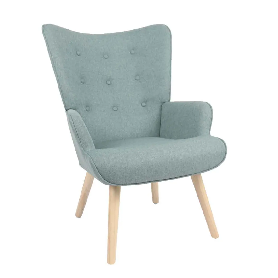 Poltrona ELCHE azul em tecido