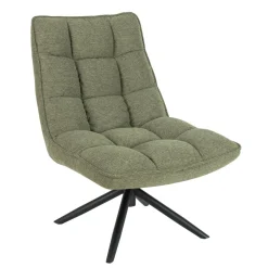 Poltrona MEL rotativa em tecido verde