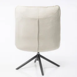 Poltrona MEL rotativa em tecido cru