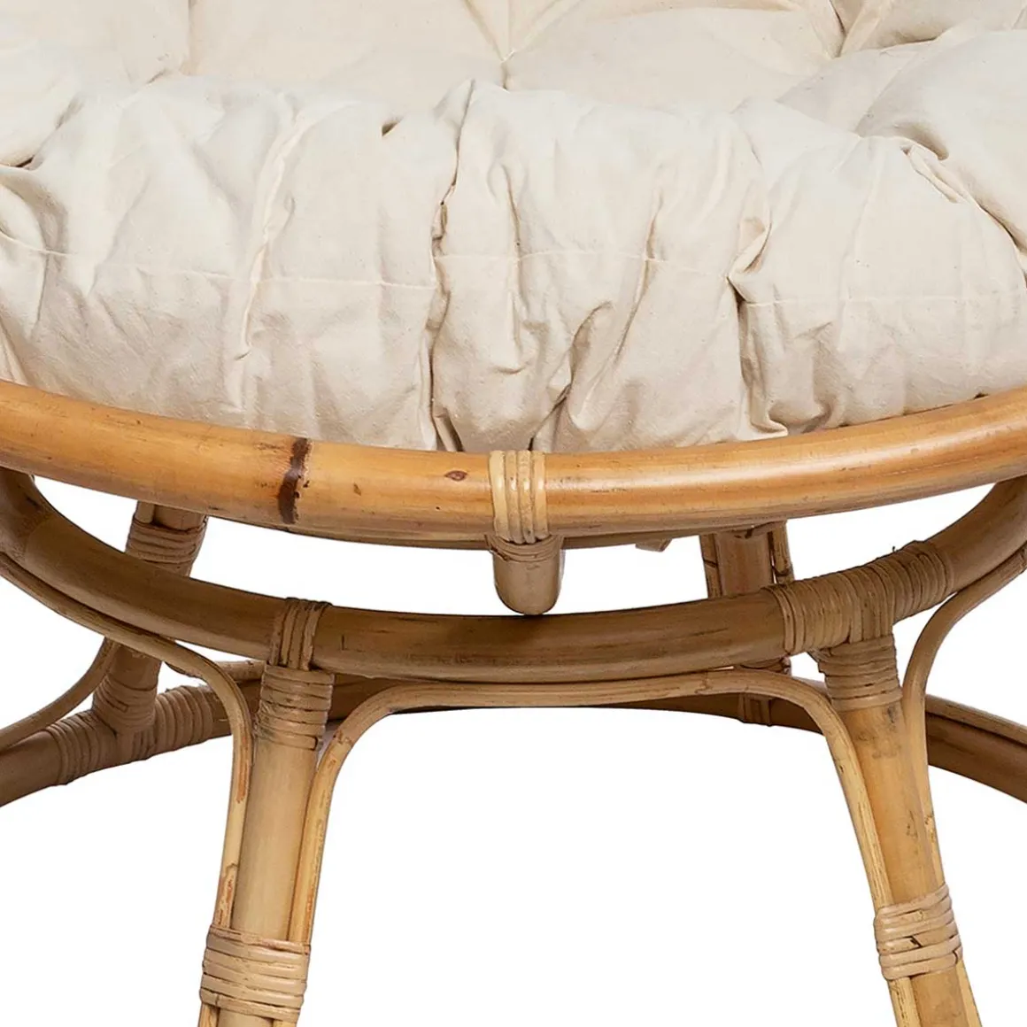 Poltrona papasan natural em bambu