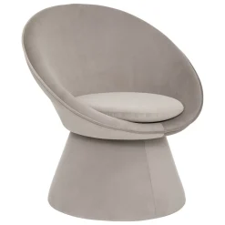 Poltrona PLOPI cinza de veludo