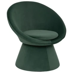 Poltrona PLOPI verde de veludo