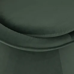 Poltrona PLOPI verde de veludo