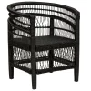 Poltrona preto em rattan MALAWI MALEVIO