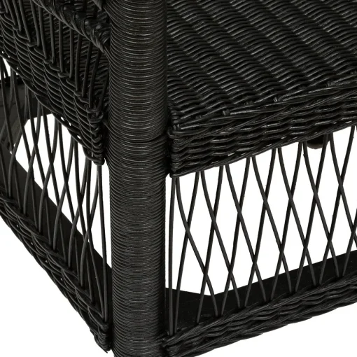 Poltrona preto em rattan MALAWI MALEVIO