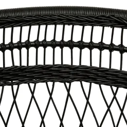 Poltrona preto em rattan MALAWI MALEVIO
