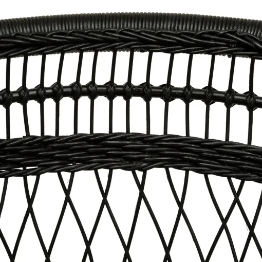 Poltrona preto em rattan MALAWI MALEVIO