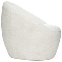 Poltrona ROMI branca em pelo