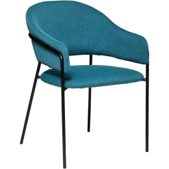 Poltrona SIRON azul claro em veludo