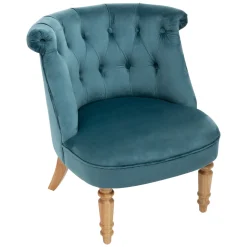 Poltrona SIXTINE azul em veludo