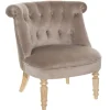 Poltrona SIXTINE bege em veludo