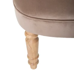 Poltrona SIXTINE bege em veludo