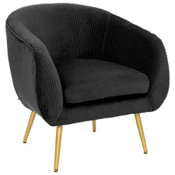 Poltrona SOLARO preto em veludo