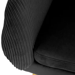 Poltrona SOLARO preto em veludo