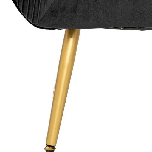 Poltrona SOLARO preto em veludo