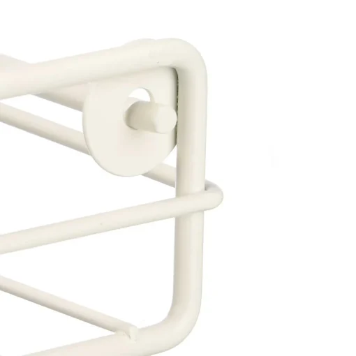 Porta guardanapos branco em metal 19x19x5cm
