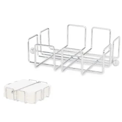 Porta guardanapos em metal cromado