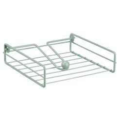 Porta guardanapos verde em metal