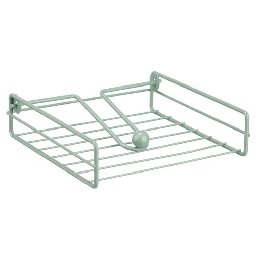 Porta guardanapos verde em metal