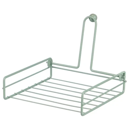 Porta guardanapos verde em metal