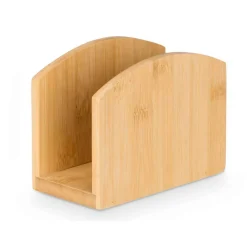 Porta Guardanapos Vertical Em Bambu 13x6,2x10cm