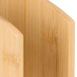 Porta Guardanapos Vertical Em Bambu 13x6,2x10cm