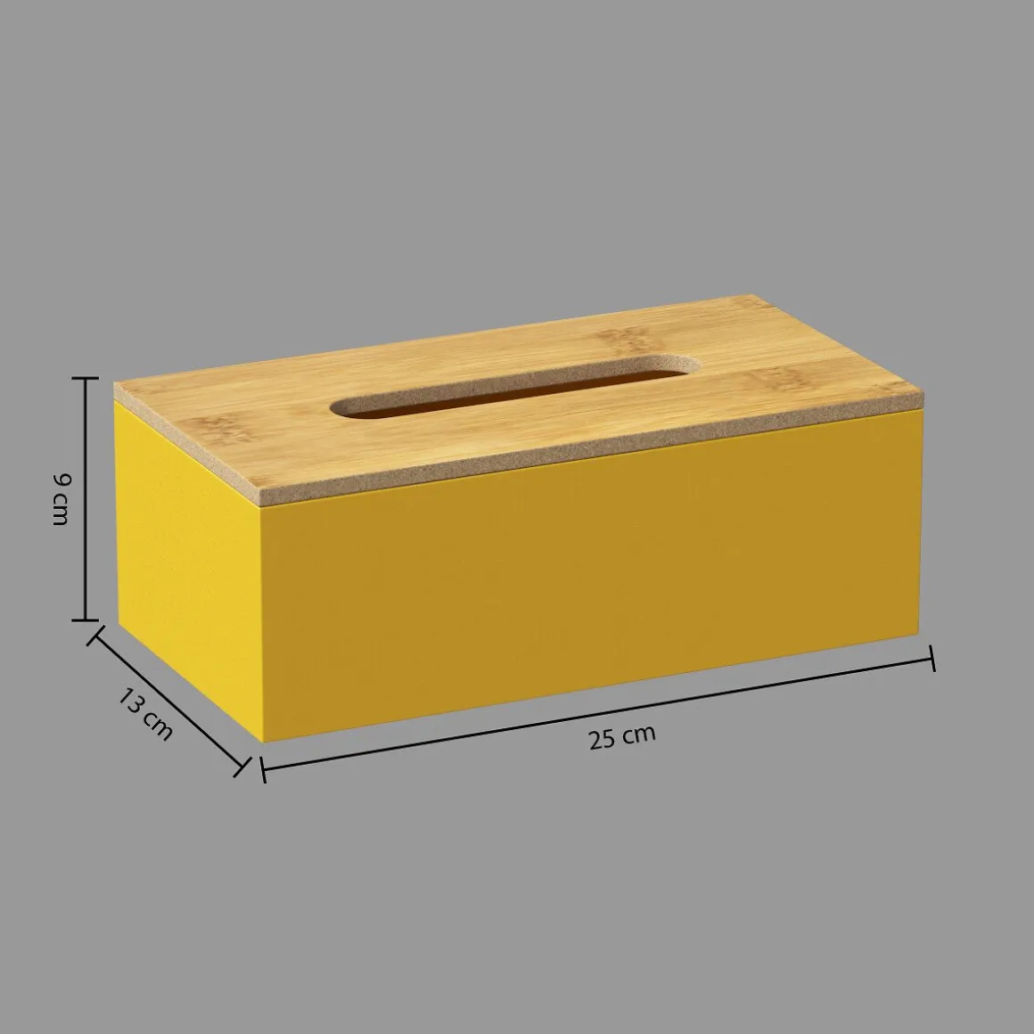 Porta lenços MODERN mostarda em mdf