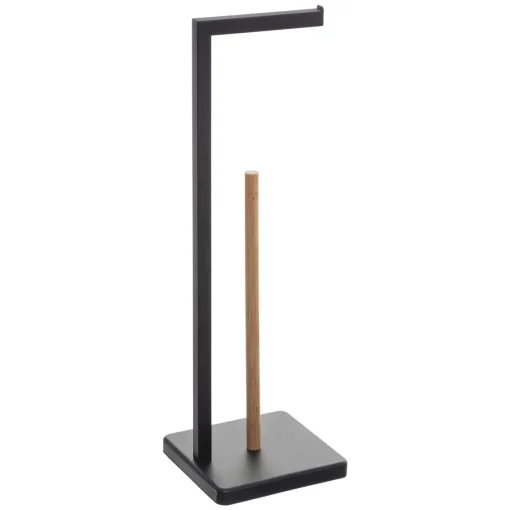 Porta rolos wc bambu NATUREO preto