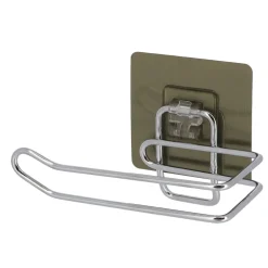 Porta rolos wc em aço inox com adesivo cromado