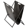Porta-revistas TWISTED LIME preto em metal