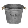 Pote decorativo HOME EDITION cinza em zinco 30,5cm