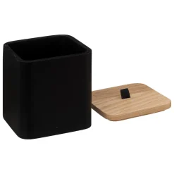 Pote para algodão NATUREO preto