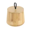 Pote Para Algodão Redondo Em Bambu