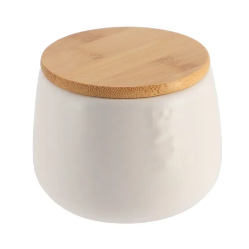 Pote wc BATH branco em dolomite e bambu